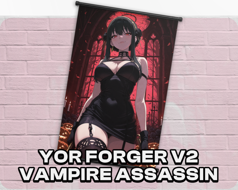 Yor Forger v2 Vampire Assassin Halloween wall scroll artwork mockup from SPY x FAMILY