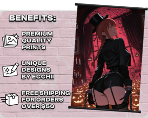 Makima Halloween wall scroll print and feature overview