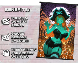Nami Halloween wall scroll print and feature overview