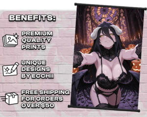 Albedo v2 Halloween wall scroll print and feature overview