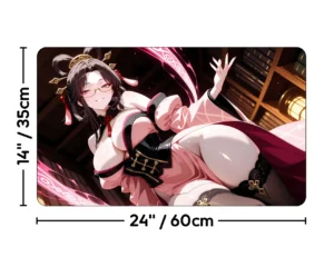 Azami v2 | Lady of Scrolls | Premium Waifu Playmat | Size guide
