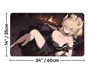 Bowsette | Premium Waifu Playmat | Size guide