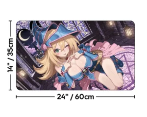 Dark Magician Girl | Premium Waifu Playmat | Size guide