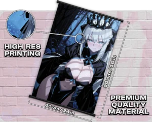 Morgan wall scroll size guide showing 60 by 90 cm