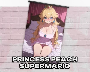 Princess Peach Super Mario wall scroll artwork mockup