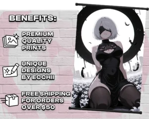 2B wall scroll print and feature overview