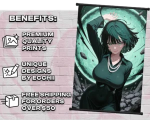 Fubuki wall scroll print and feature overview