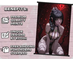 Shadowheart wall scroll print and feature overview