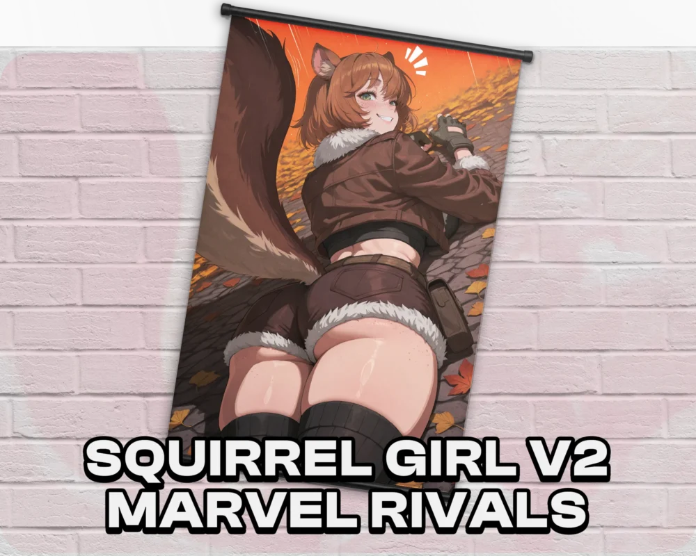 Squirrel Girl v2 Marvel Rivals wall scroll artwork mockup