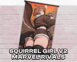 Squirrel Girl v2 Marvel Rivals wall scroll artwork mockup