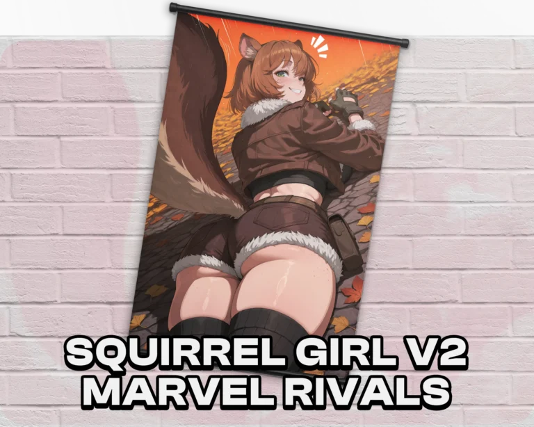Squirrel Girl v2 Marvel Rivals wall scroll artwork mockup