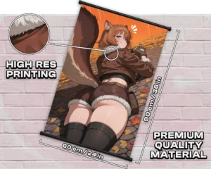 Squirrel Girl v2 wall scroll size guide showing 60 by 90 cm