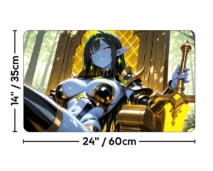 Lathril, Blade of the Elves | Premium Waifu Playmat | Size guide