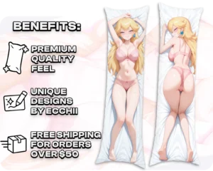 Princess Peach (Super Mario) | Dakimakura - Benefits mockup
