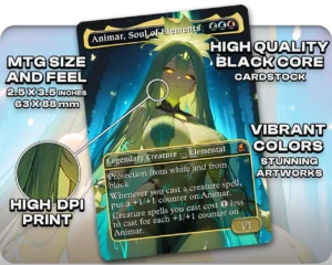 Animar, Soul of Elements proxy card size and print guide