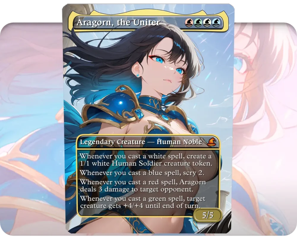 Aragorn, the Uniter custom MTG proxy single card artwork