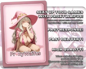 Pink ProxyWaifus card back supplied with the Atraxa, Praetors' Voice proxy single