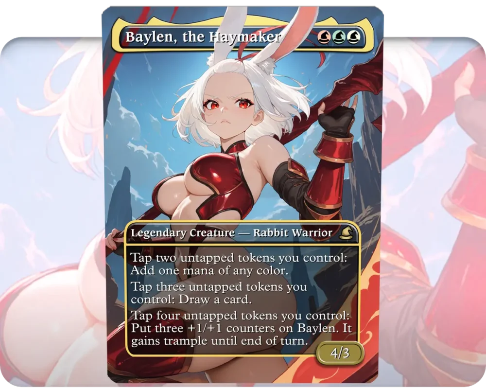 Baylen, the Haymaker custom MTG proxy single card artwork