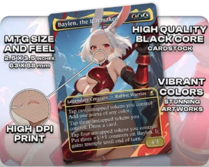Baylen, the Haymaker proxy card size and print guide
