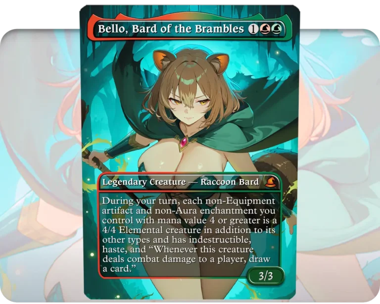 Bello, Bard of the Brambles custom MTG proxy single card artwork