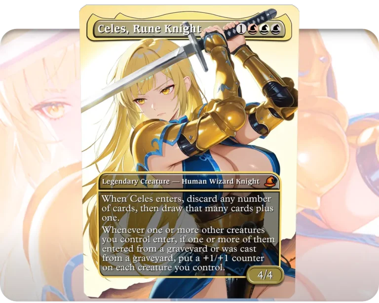 Celes, Rune Knight custom MTG proxy single card artwork