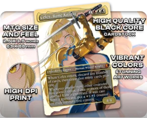Celes, Rune Knight proxy card size and print guide