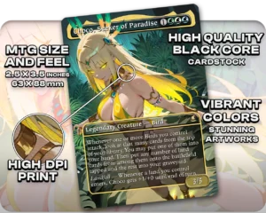 Choco, Seeker of Paradise proxy card size and print guide