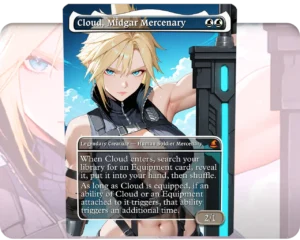 Cloud, Midgar Mercenary custom MTG proxy single card artwork