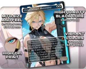 Cloud, Midgar Mercenary proxy card size and print guide