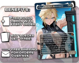 Cloud, Midgar Mercenary proxy card promotional artwork