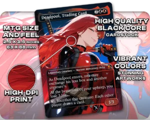 Deadpool, Trading Card proxy card size and print guide