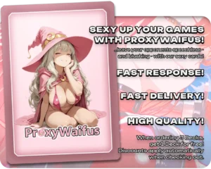 Pink ProxyWaifus card back supplied with the Deadpool, Trading Card proxy single