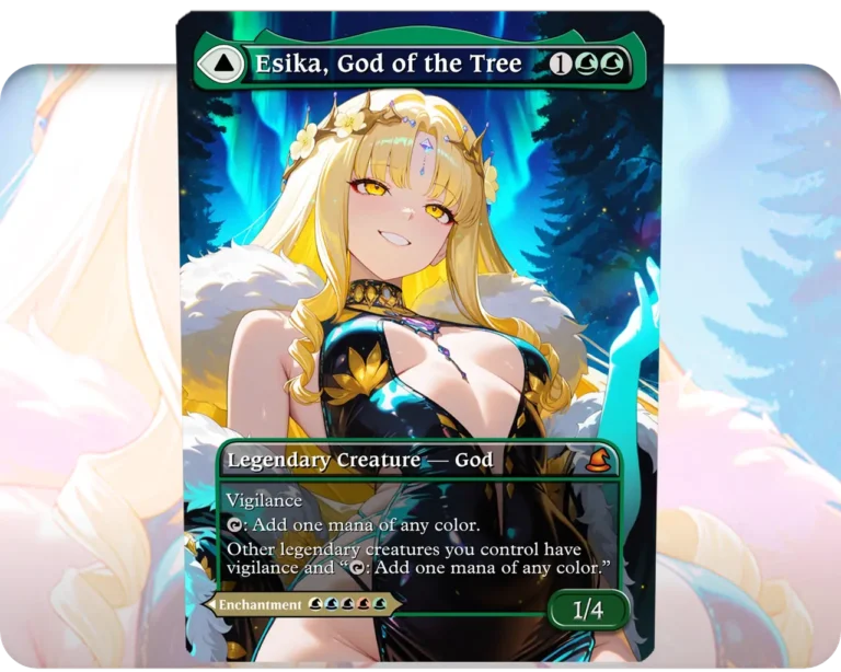 Esika, God of the Tree custom MTG proxy single card artwork