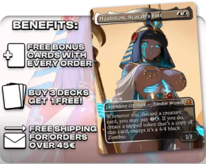 Hashaton, Scarab's Fist proxy card promotional artwork