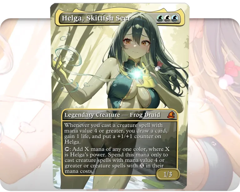 Helga, Skittish Seer custom MTG proxy single card artwork