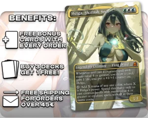 Helga, Skittish Seer proxy card promotional artwork