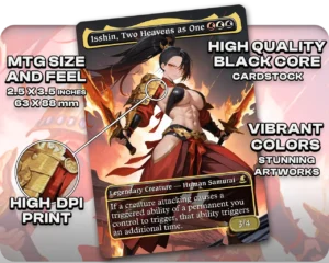 Isshin, Two Heavens as One proxy card size and print guide