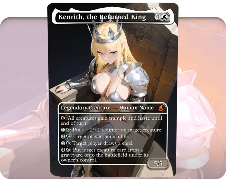 Kenrith, the Returned King custom MTG proxy single card artwork