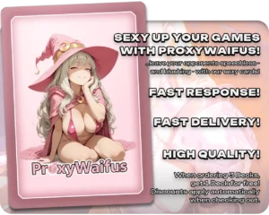 Pink ProxyWaifus card back supplied with the Kenrith, the Returned King proxy single