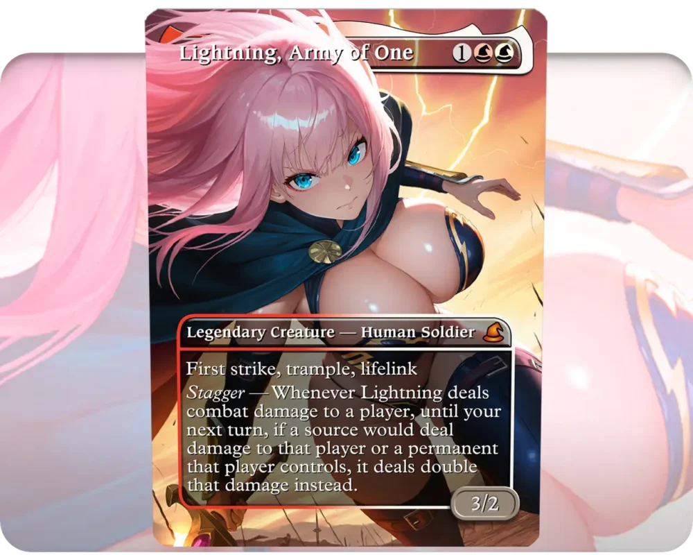 Lightning, Army of One custom MTG proxy single card artwork