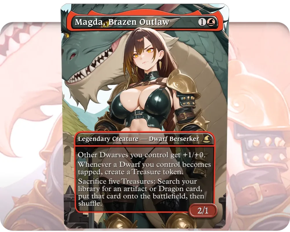 Magda, Brazen Outlaw custom MTG proxy single card artwork