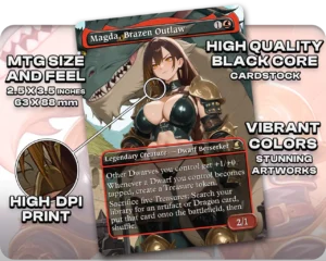 Magda, Brazen Outlaw proxy card size and print guide
