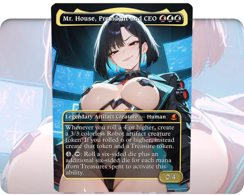 Mr. House, President and CEO custom MTG proxy single card artwork