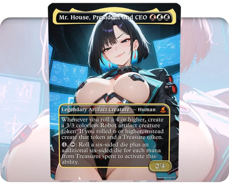 Mr. House, President and CEO custom MTG proxy single card artwork