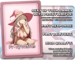 Pink ProxyWaifus card back supplied with the Mr. House, President and CEO proxy single