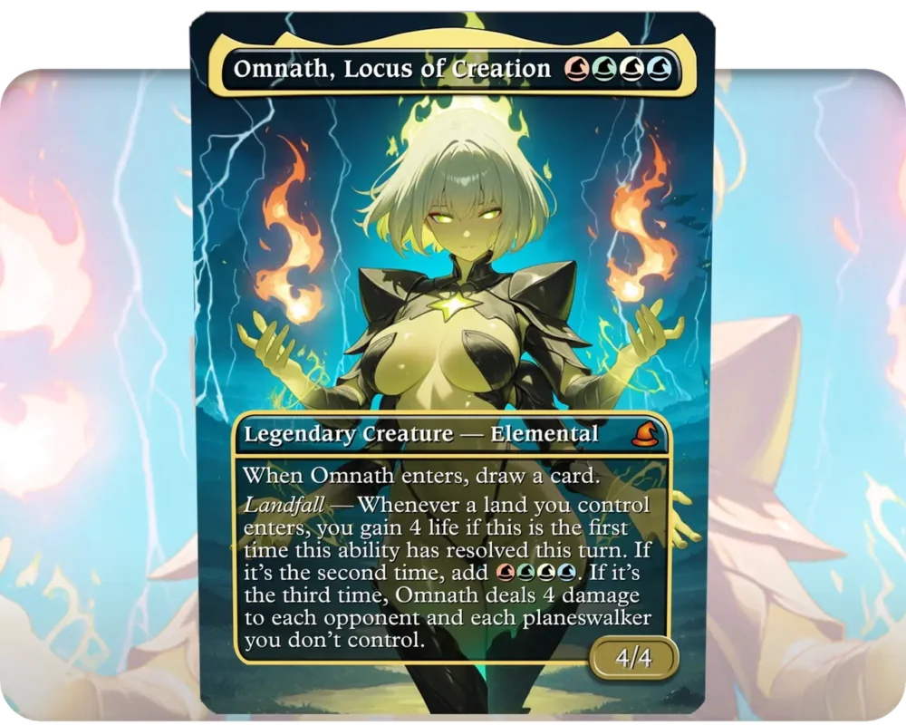 Omnath, Locus of Creation custom MTG proxy single card artwork