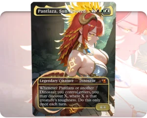 Pantlaza, Sun-Favored custom MTG proxy single card artwork