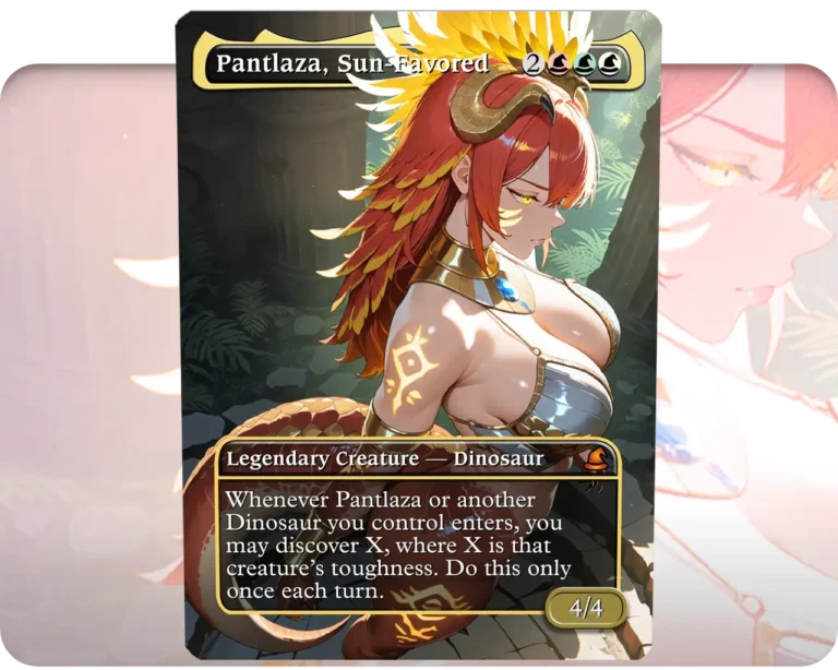 Pantlaza, Sun-Favored custom MTG proxy single card artwork