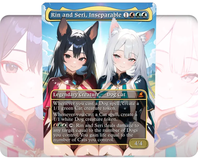 Rin and Seri, Inseparable custom MTG proxy single card artwork