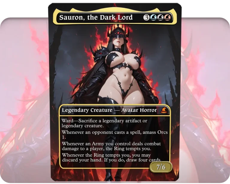 Sauron, the Dark Lord custom MTG proxy single card artwork